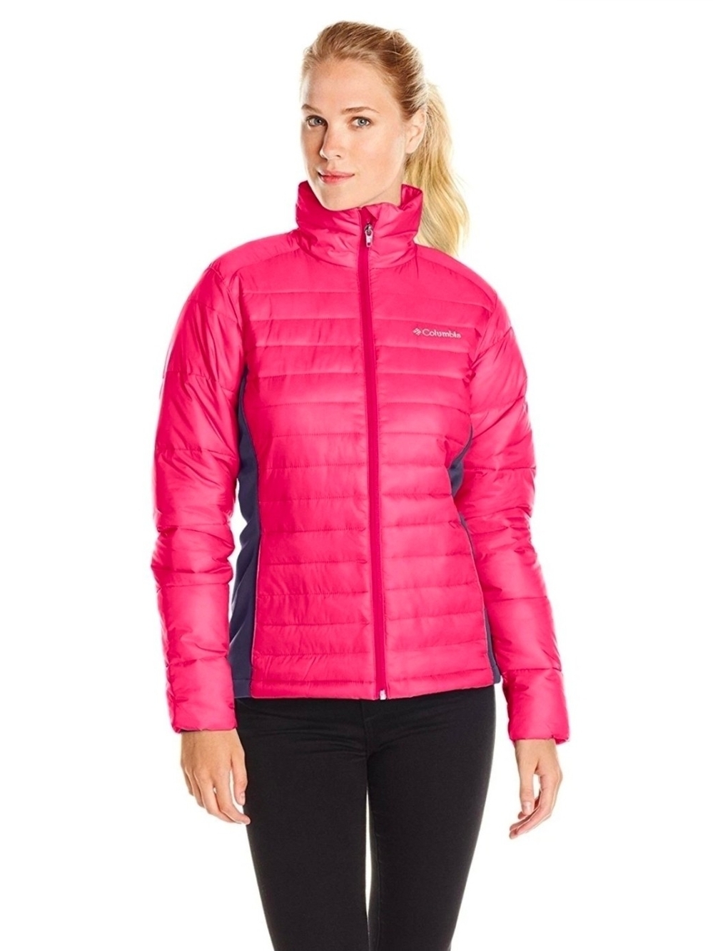 Columbia Women's Bright Pink Quilted Packable Puffer Jacket Med.